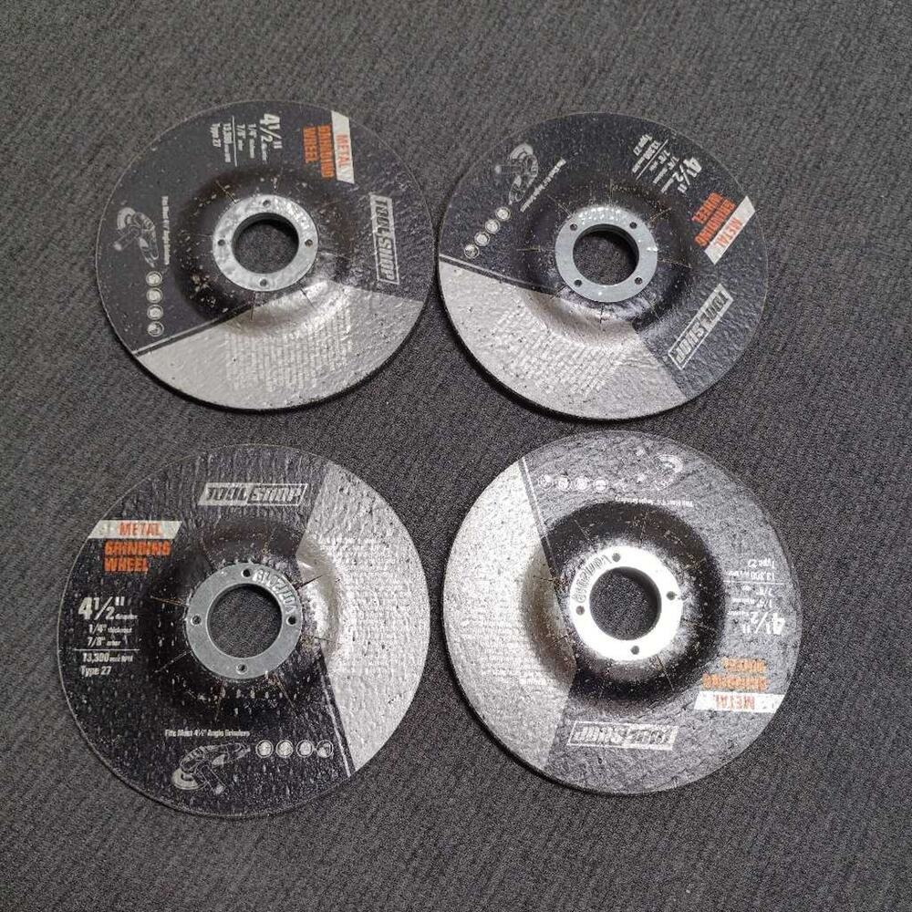 Tool Shop 4 1/2 Metal Grinding Wheels Type 27 Angle Grinder Discs 4 Pack New